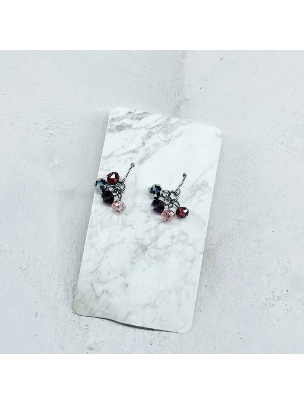 168u. Purple Bling Earrings